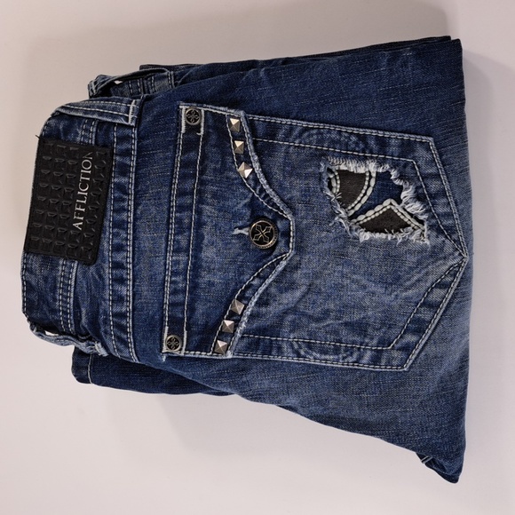 Affliction Black Premium Cooper Relaxed Boot Size 32x32 - Picture 10 of 17